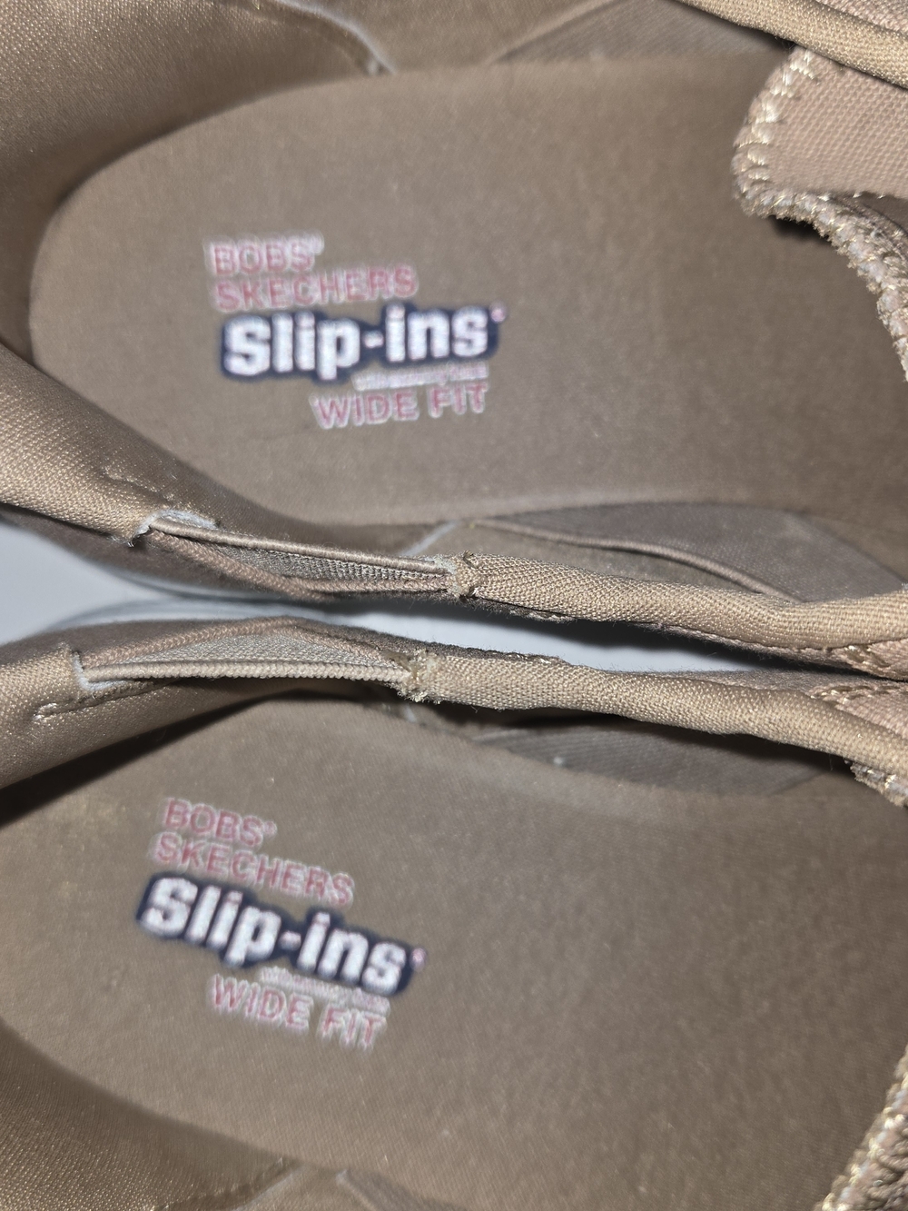 Skechers BOBS Lightweight Canvas Slip On  Sneakers in Tan Women's 8 - Picture 8 of 9